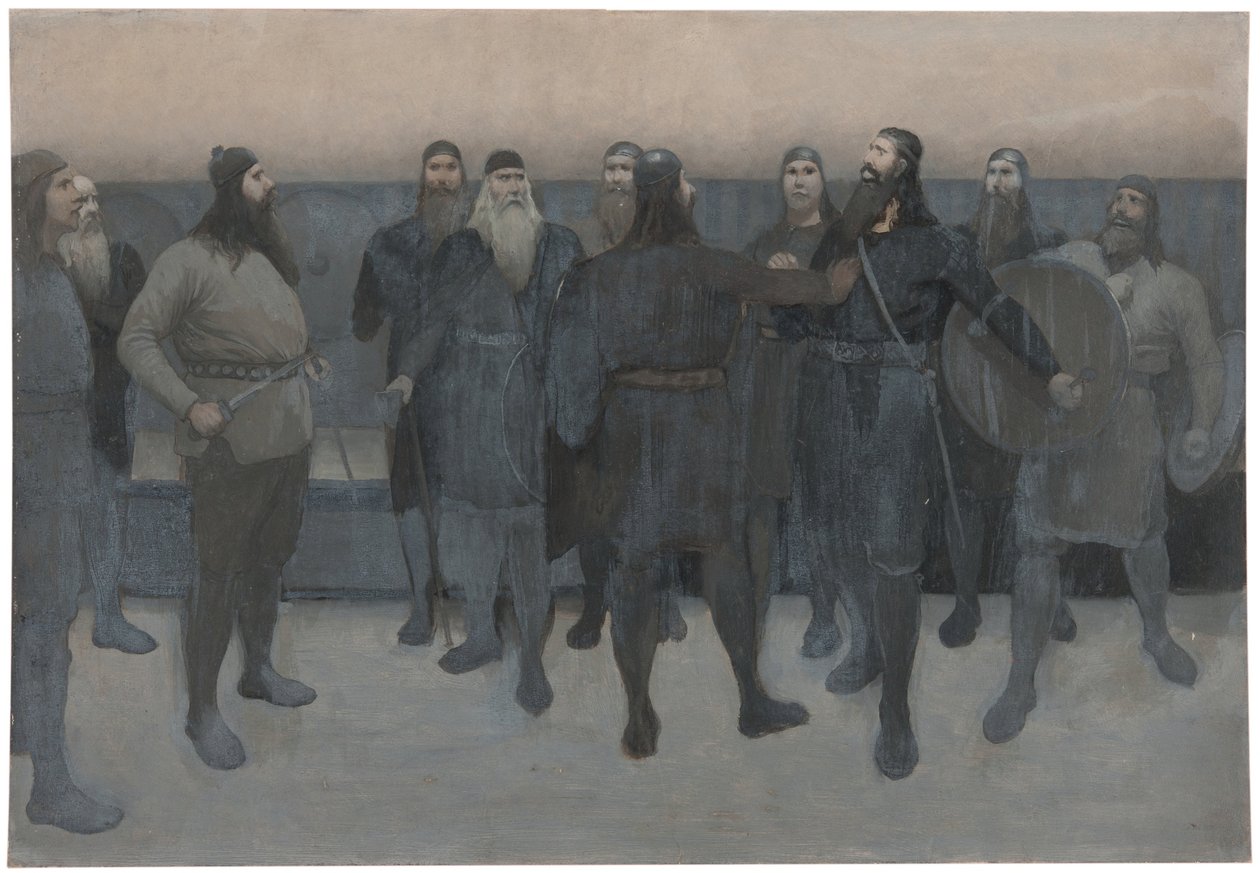 Illustrazione per la “Saga di Njal” da August Malmström
