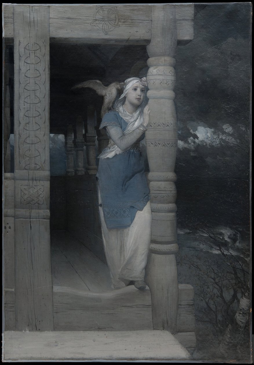 "Il lamento di Ingeborg", illustrazione per una nuova edizione della *Saga di Frithiof* di Esaias Tegnér, pubblicata nel 1888 da August Malmström