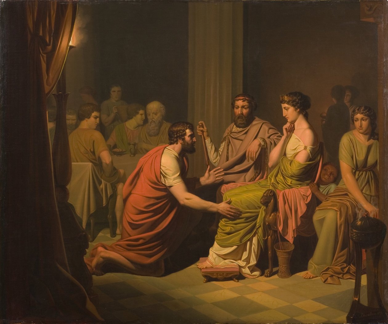 Odisseo davanti ad Alcinoo, re dei Feaci da August Malmström