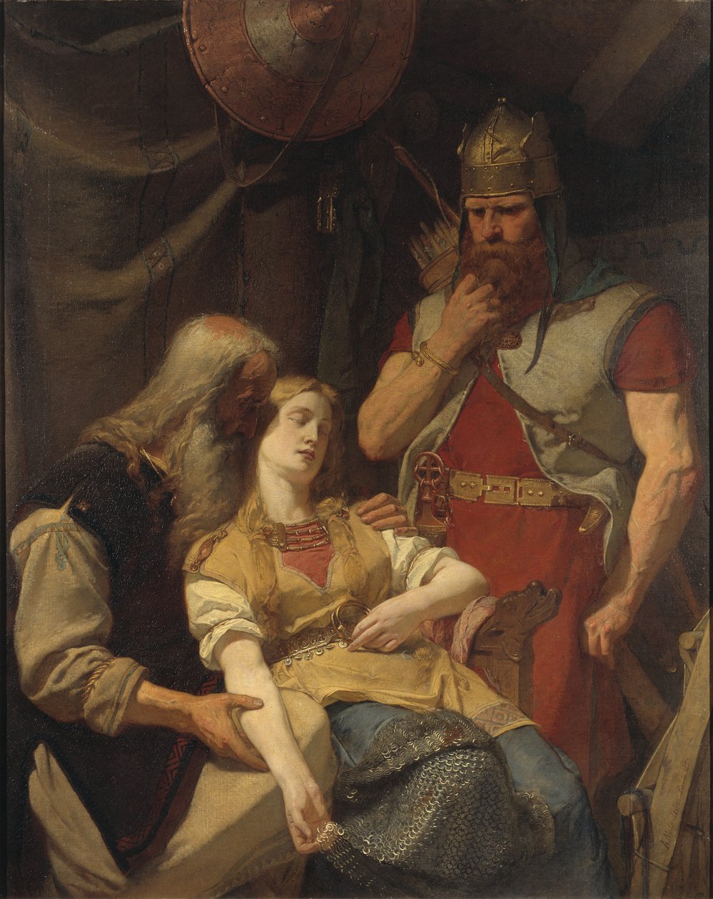 Örvar-Oddr informa Ingeborg della morte di Hjalmar da August Malmström