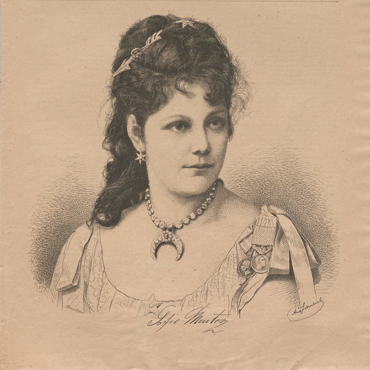 Ritratto della pianista e compositrice Sophie Menter da August Schubert