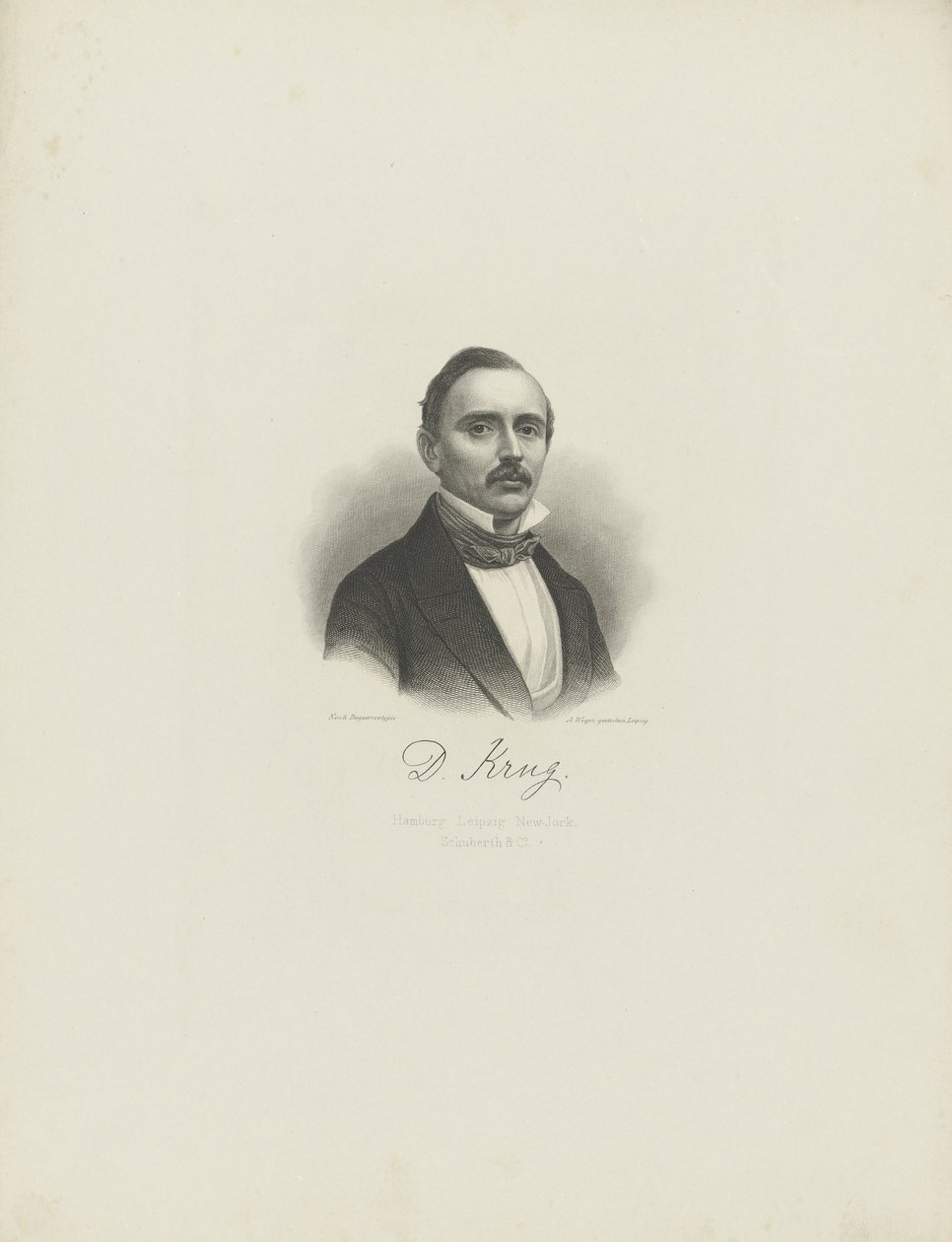 Ritratto del pianista e compositore Diederich Krug 1821-1880, c. 1850 da August Weger