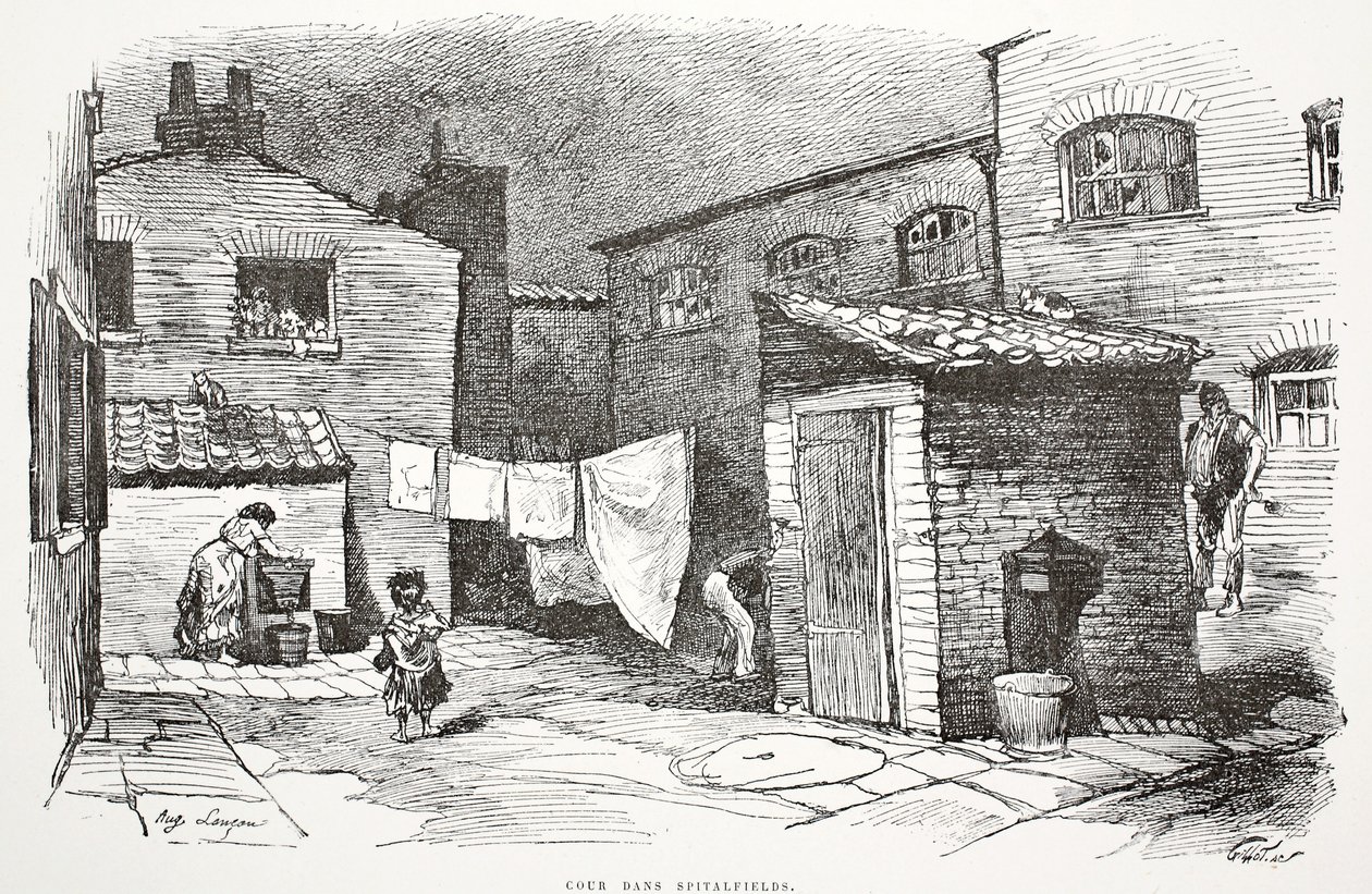 Corte a Spitalfields, illustrazione da 