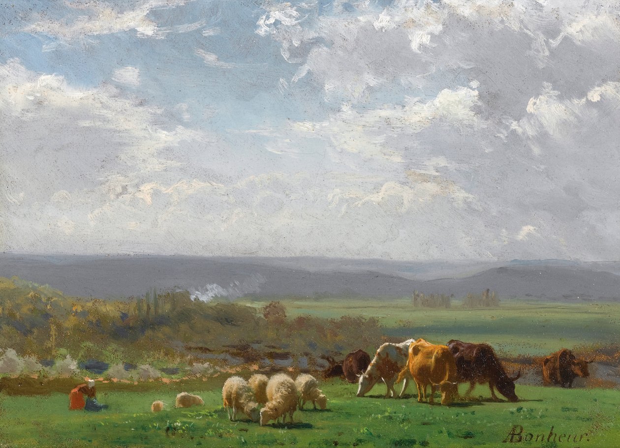 Pascolo in Alvernia da Auguste Francois Bonheur