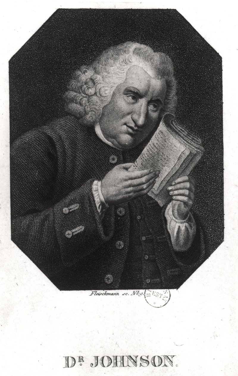 Dr. Samuel Johnson (1709-84) da Auguste Christian Fleischmann