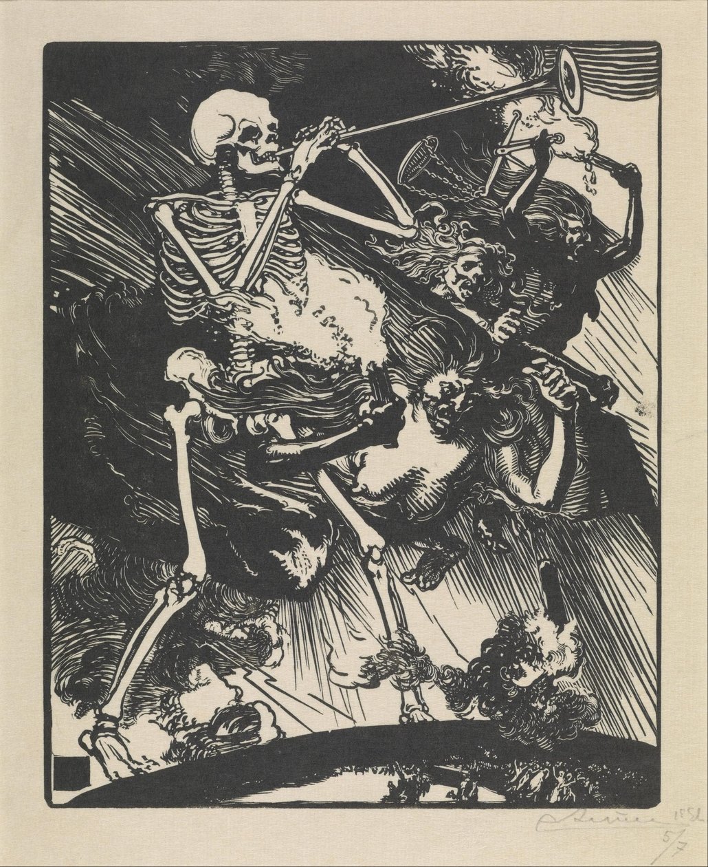 La morte e le passioni scendono sul mondo da Auguste Louis Lepère