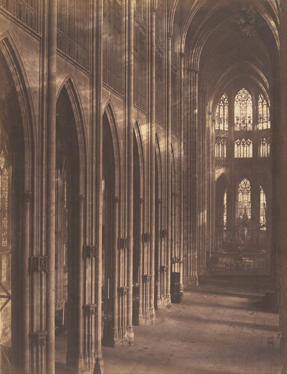 Rouen, interno della chiesa di Saint-Ouen da Auguste Rosalie Bisson