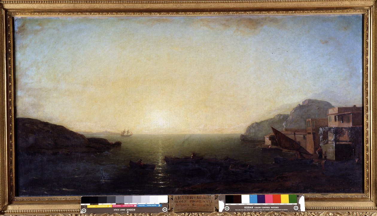 Effetto del tramonto sul Mar Mediterraneo da Auguste Aiguier