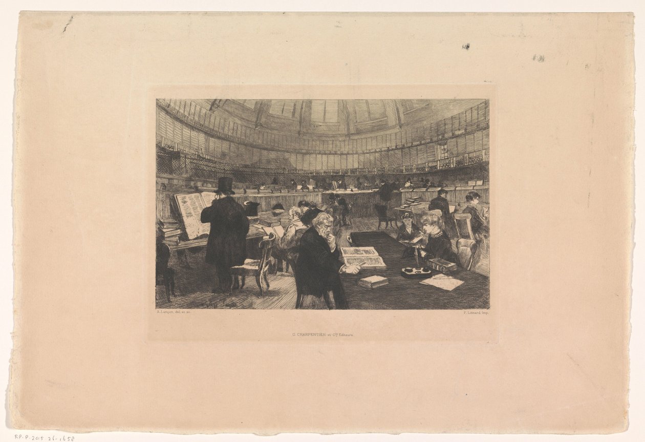 Sala di lettura del British Museum da Auguste Andre Lancon