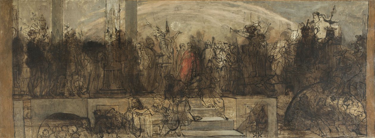 Il giudizio universale, schizzo da Auguste Barthelemy Glaize