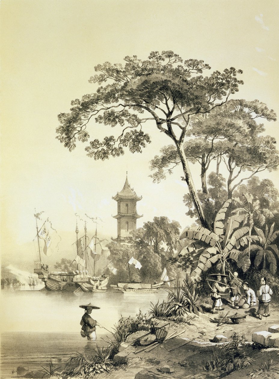 Una pagoda sul canale Macao-Canton, tavola 21 da 