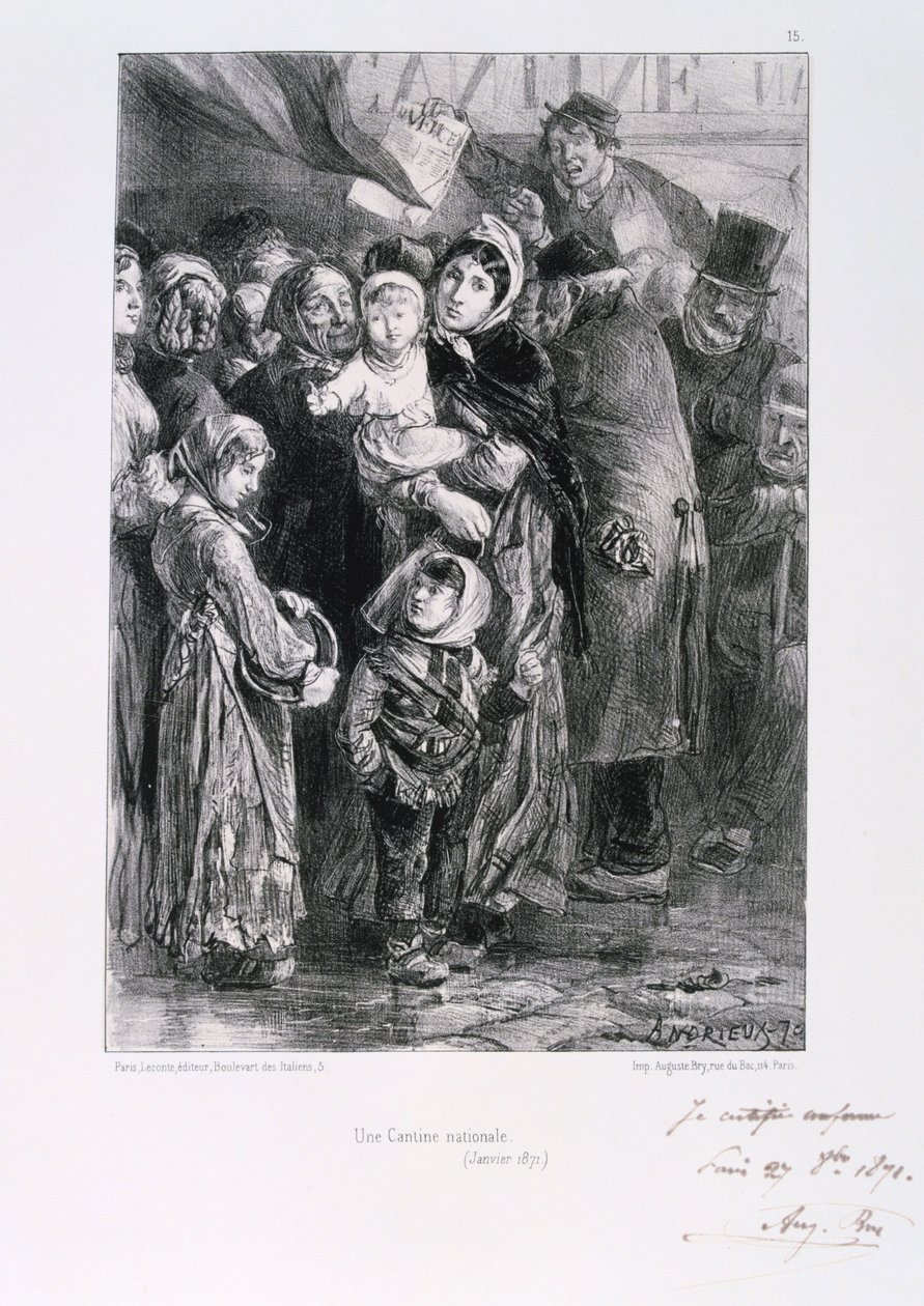 Cantina Nazionale, Assedio di Parigi, Guerra Franco-Prussiana, gennaio 1871 da Auguste Bry