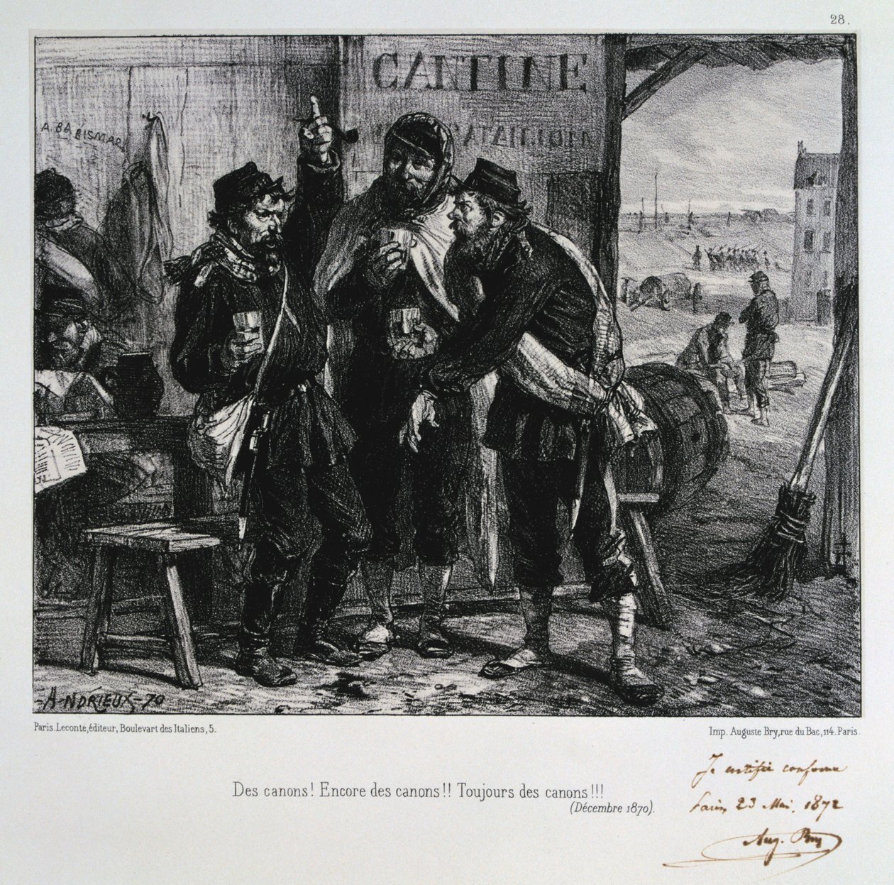 Des canons! Encore des canons!! Toujours des canons!!! Assedio di Parigi, dicembre 1870 1872 da Auguste Bry