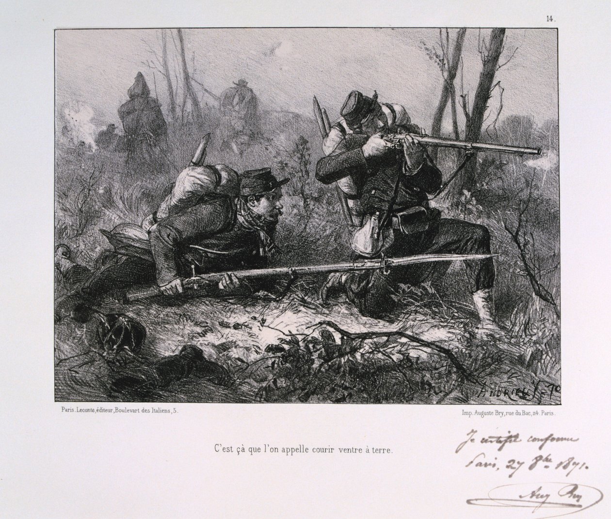 Soldati francesi, Assedio di Parigi, 1871 da Auguste Bry