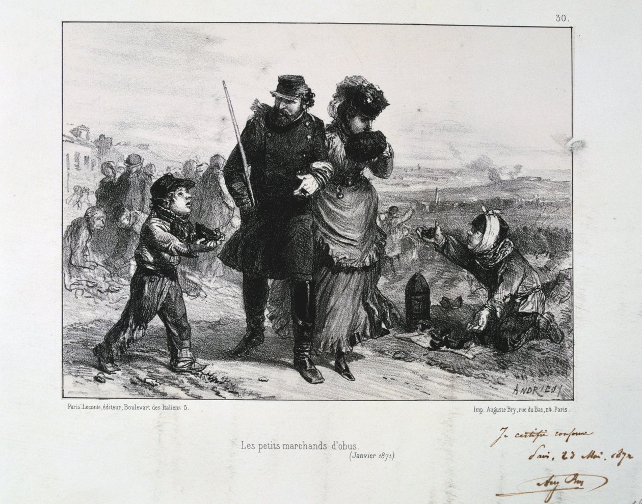 I piccoli venditori di obus, Assedio di Parigi, Guerra franco-prussiana, gennaio 1871 1872 da Auguste Bry