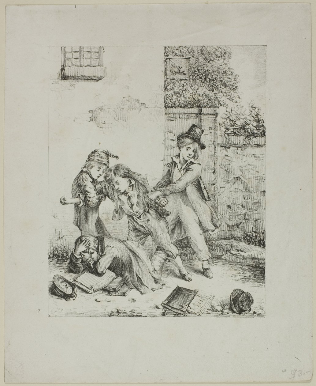 Ragazzi che litigano da Auguste Bry