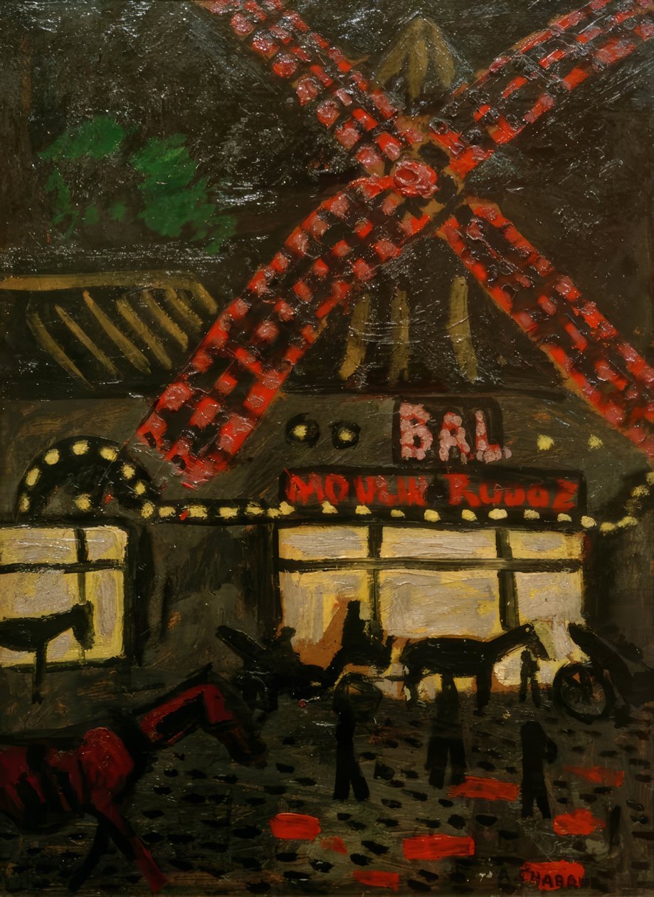 Il Moulin Rouge, di notte da Auguste Chabaud