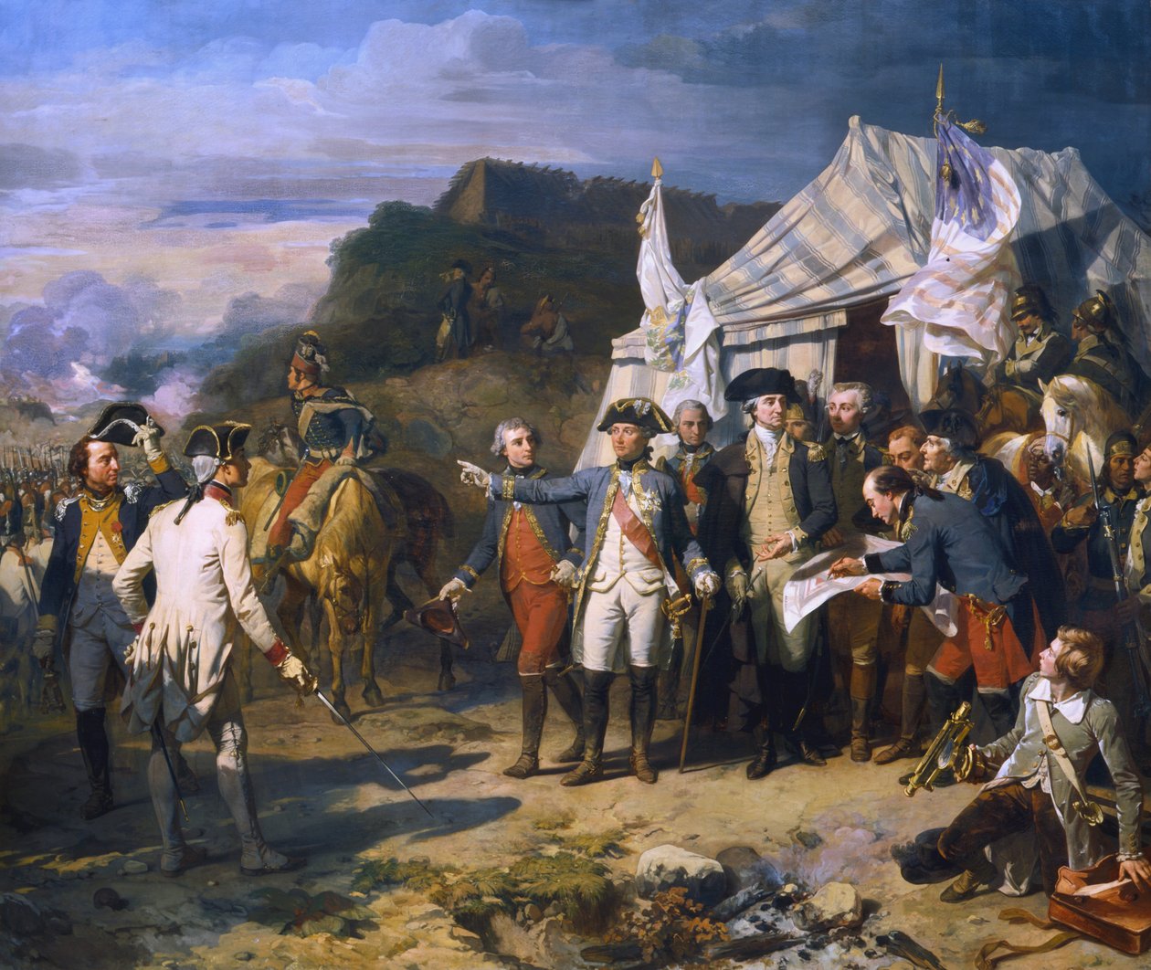 Assedio di Yorktown, 1781 c1836 da Louis Charles Auguste Couder