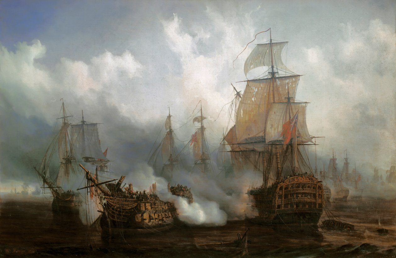 Il Redoutable nella Battaglia di Trafalgar, 21 ottobre da Auguste Etienne Francois Mayer