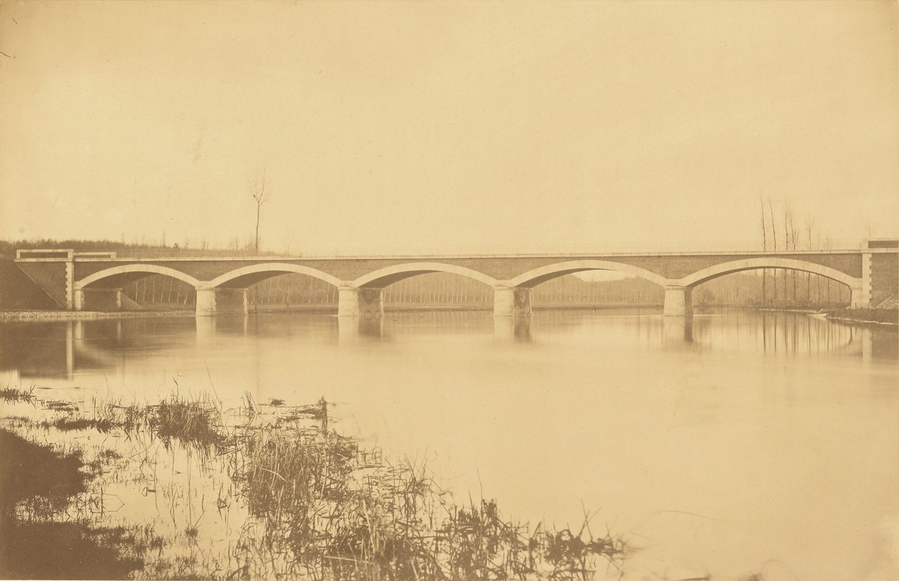 Linea da Villeneuve-Saint-Georges a Montargis, viadotto sul Loing (vicino a Montargis) da Auguste Hippolyte Collard