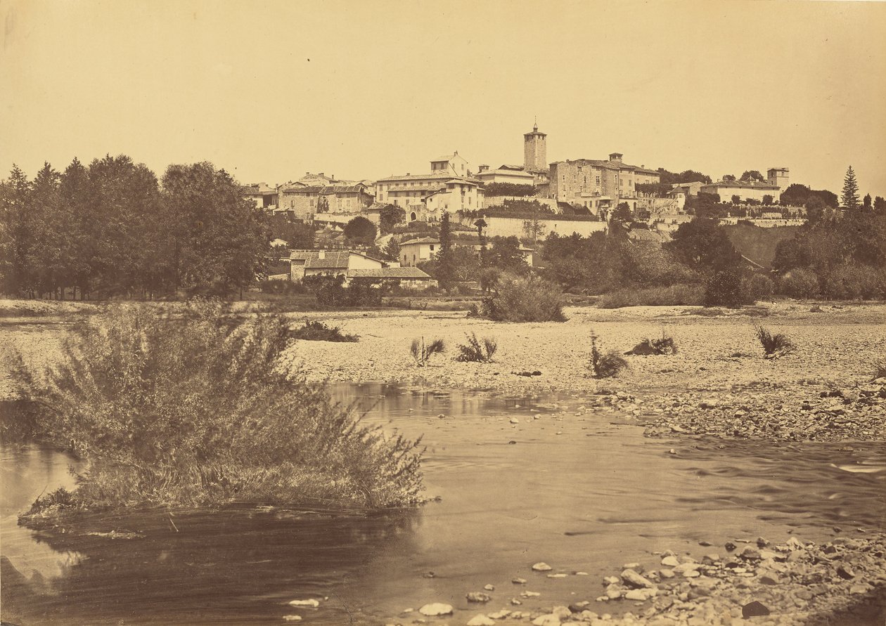 Villaggio di Chazay, vista dalla linea ferroviaria da Auguste Hippolyte Collard