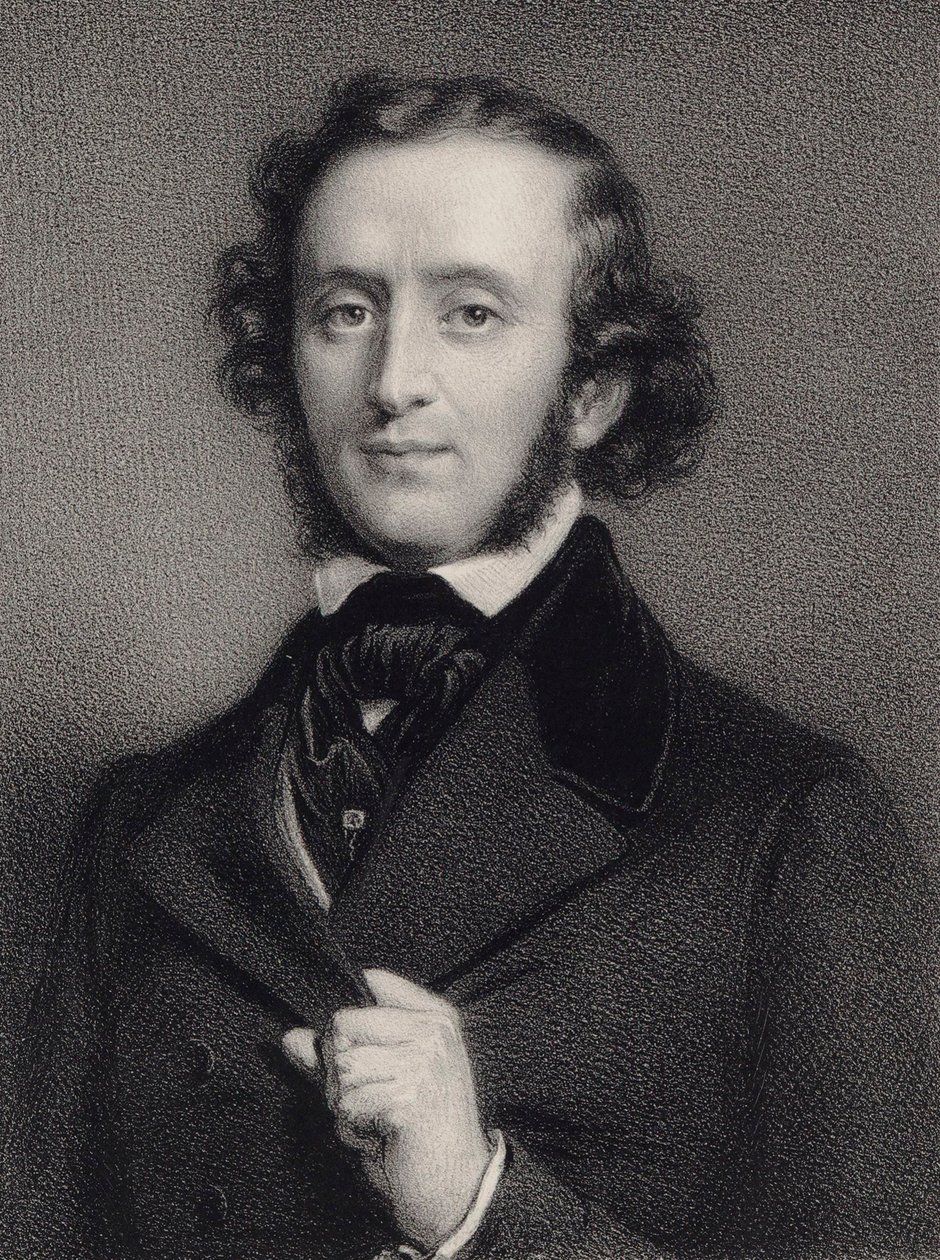 Ritratto del pianista e compositore Felix Mendelssohn Bartholdy 1809-1847 da Auguste Lemoine