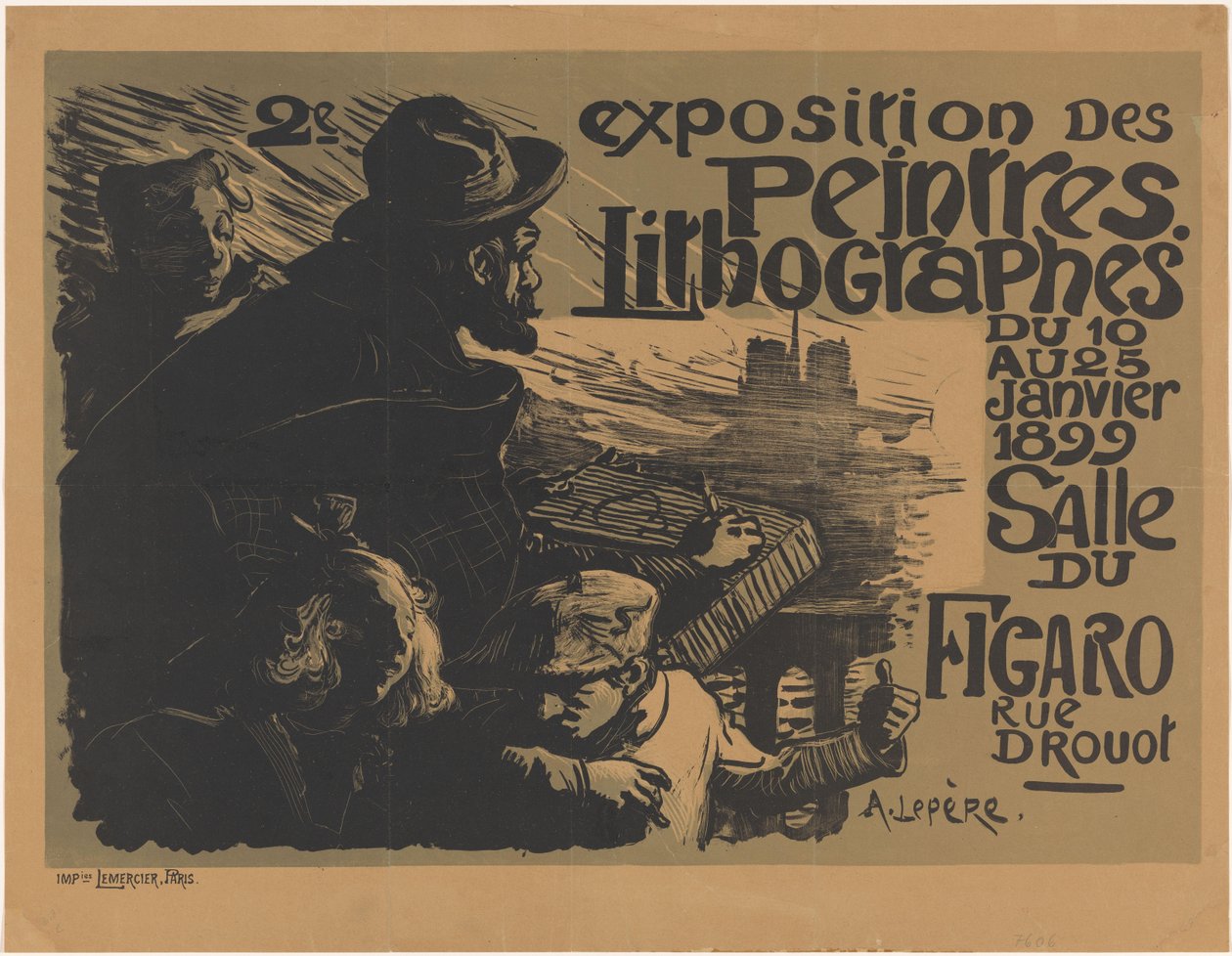Manifesto per la seconda mostra dei pittori litografi (2e exposition des peintres lithographes) da Auguste Lepere
