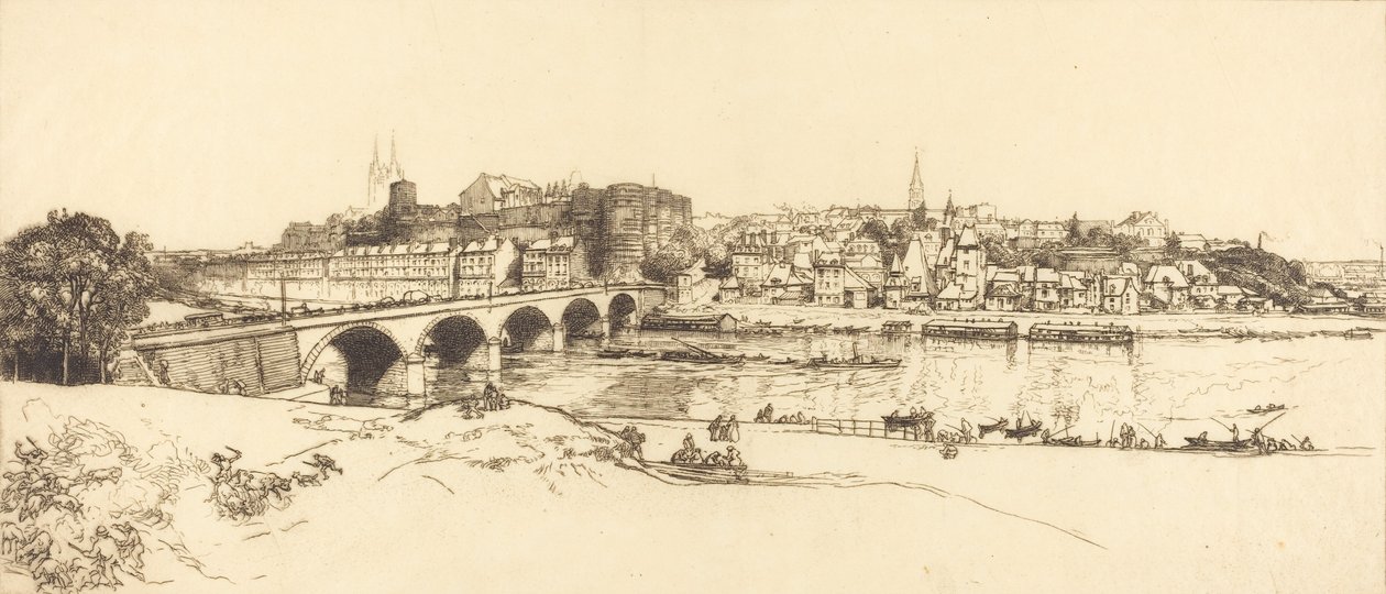Angers - Vista panoramica, 1912 da Auguste Lepere