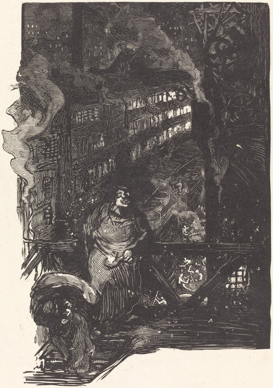 Atelier di maglieria ai Gobelins da Auguste Lepere