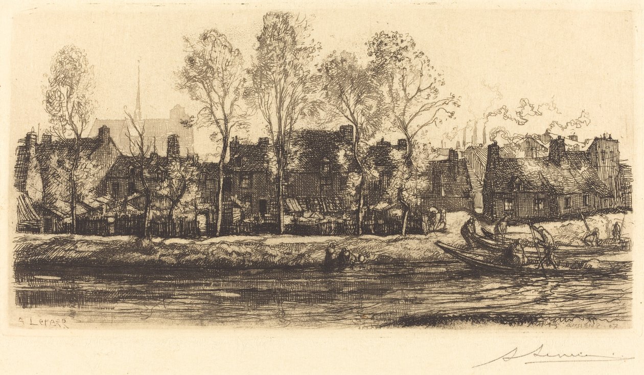 Bordi della Somme ad Amiens da Auguste Lepere