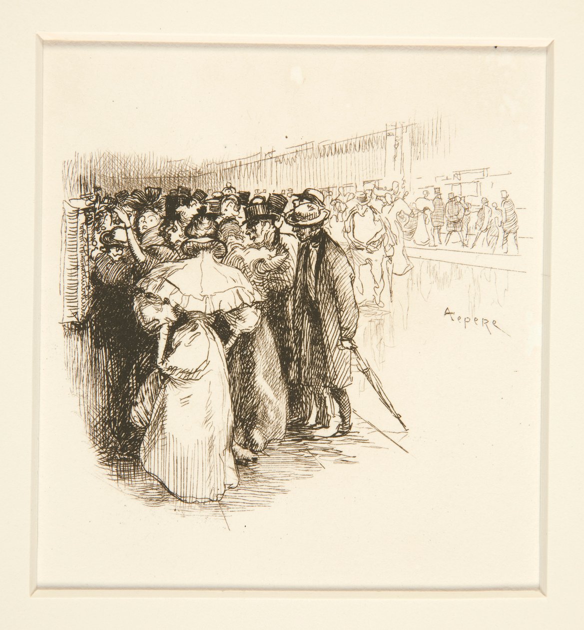 Folla alla biglietteria (?) da Auguste Lepere