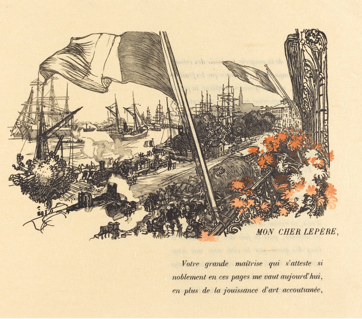 Pagina di dedica da Auguste Lepere