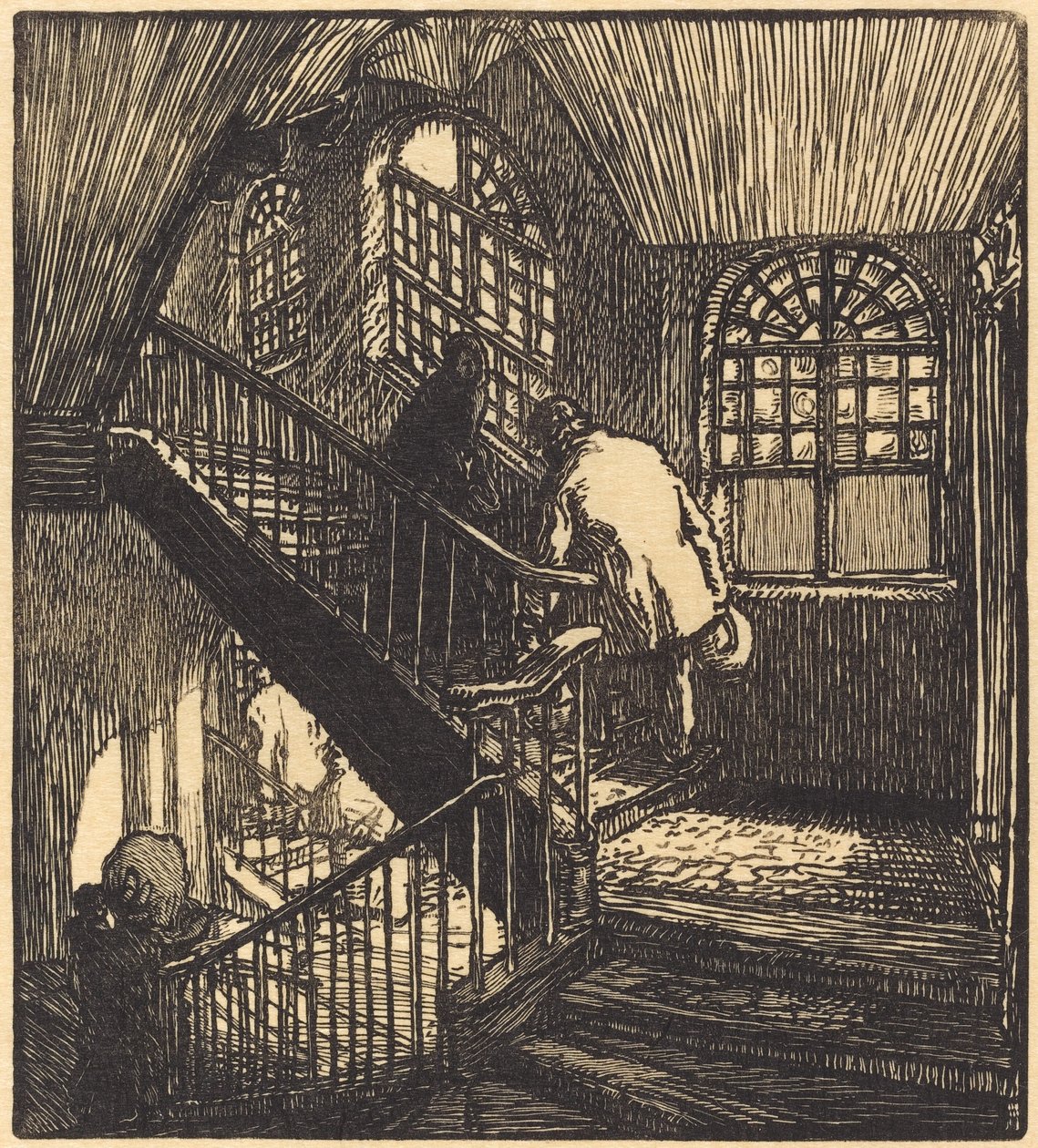 Scala della casa dove era il Château Rouge da Auguste Lepere