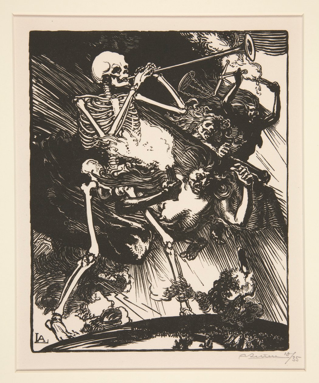 La morte e le passioni fonderanno sul mondo, da La guerra del 1914, prima serie, n. 7 da Auguste Lepere