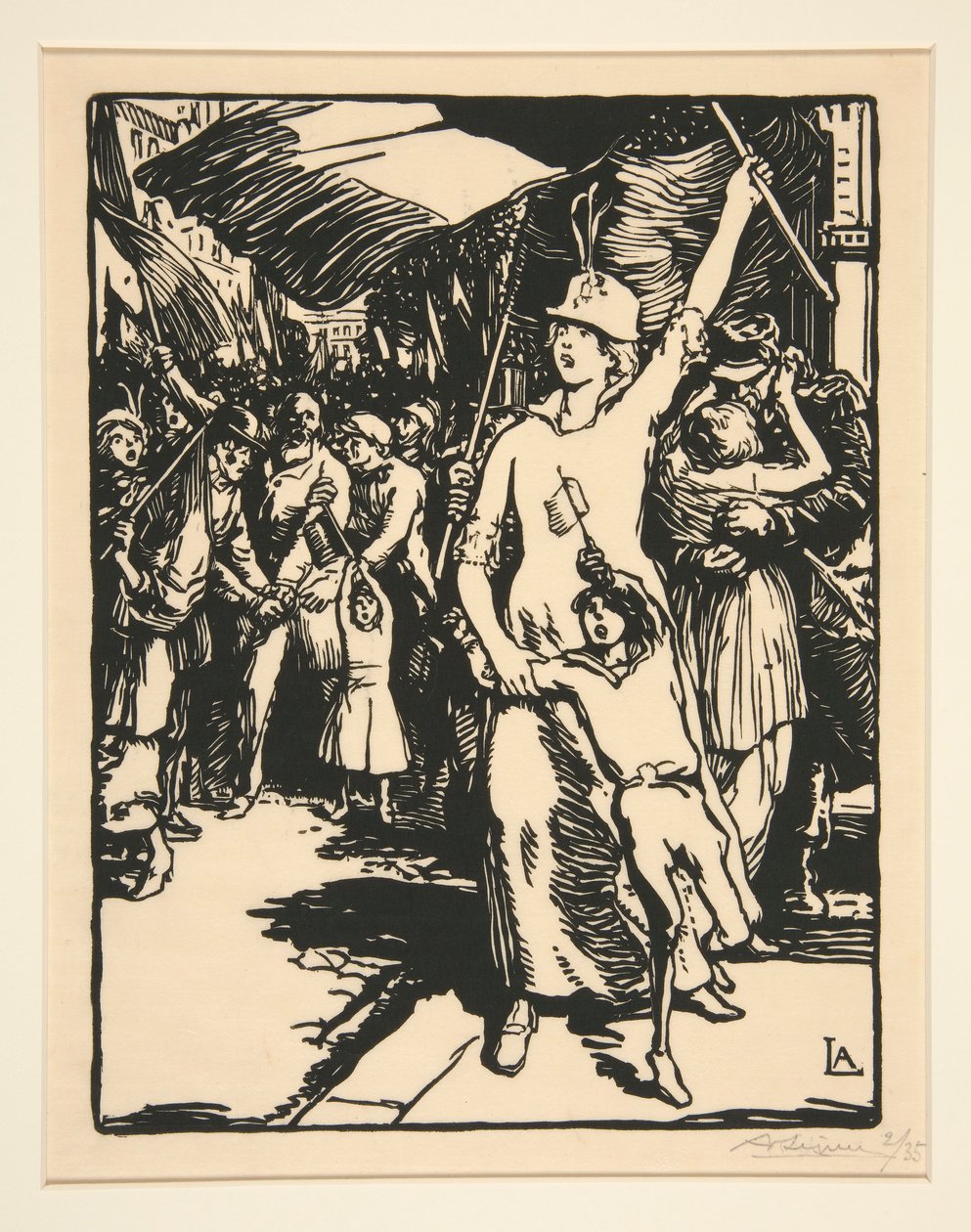 La guerra è dichiarata, dalla serie La Guerre de 1914, prima serie, n. 8 da Auguste Lepere