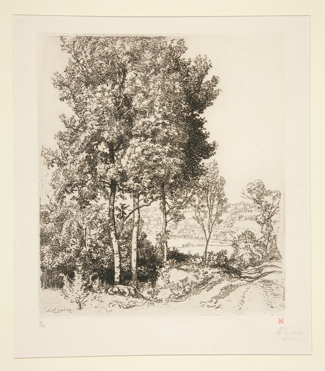 La valle del Petit Morin vicino a Verdelot (Seine-et-Marne) da Auguste Lepere