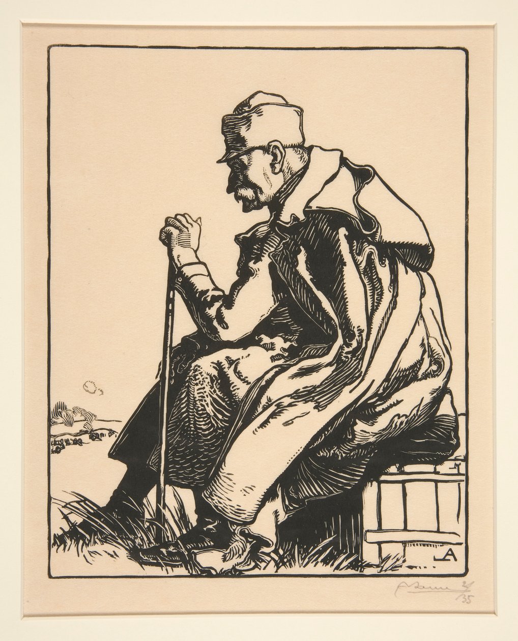 Il re di Serbia, da La Guerre de 1914, prima serie, n.4 da Auguste Lepere