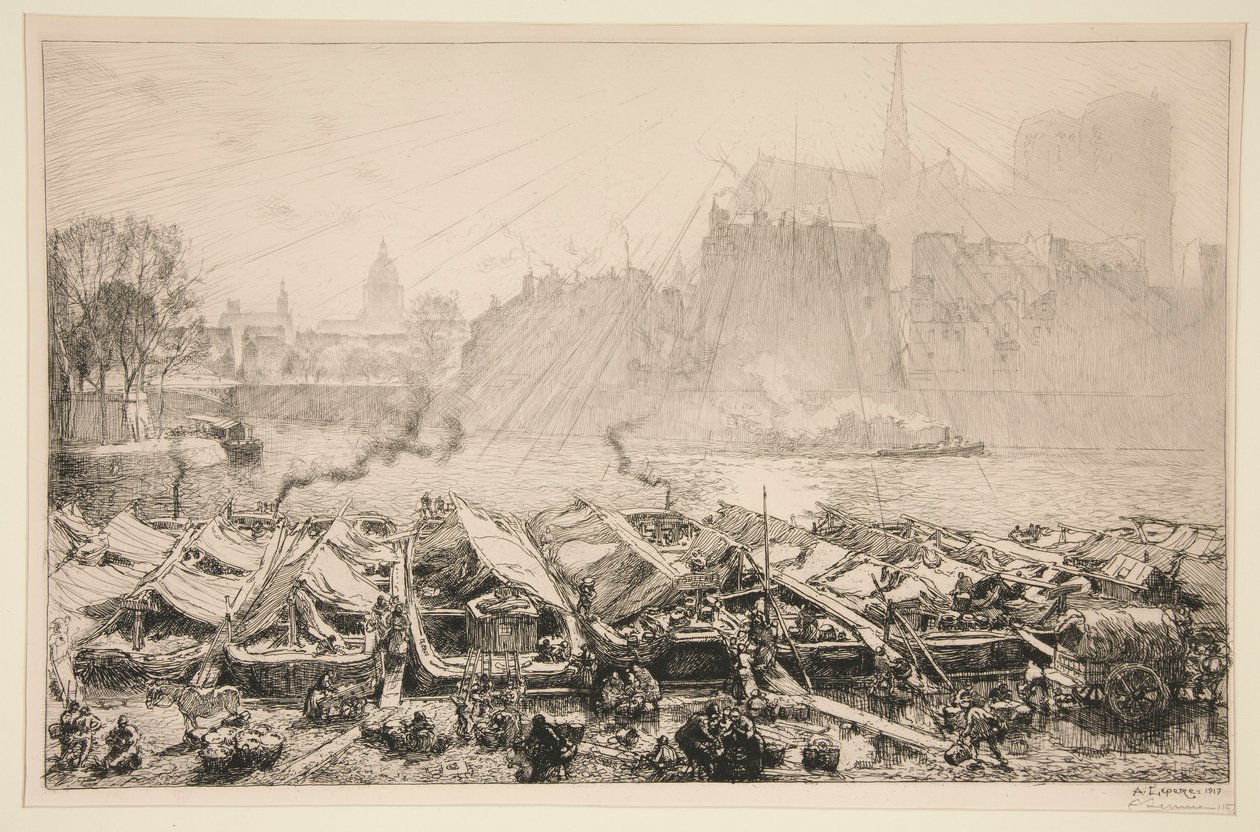 Le marché aux pommes (Parigi) da Auguste Lepere