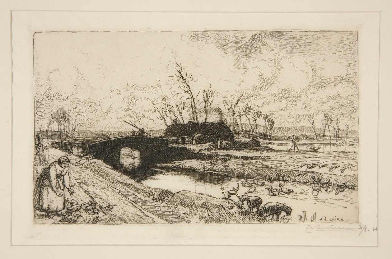 Le petit pont (Vandea) da Auguste Lepere