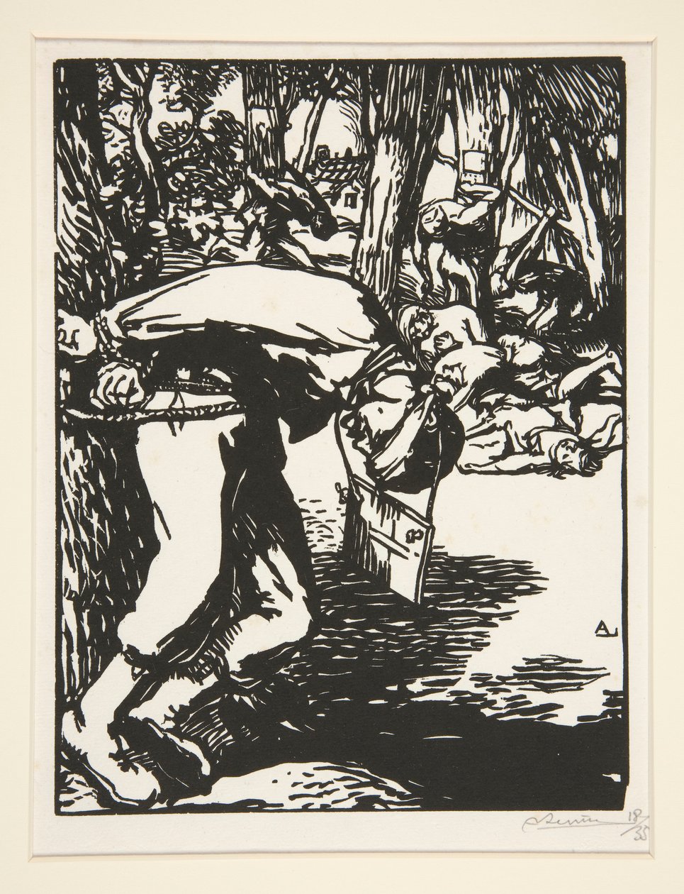 Les Francs-Tireurs (Tiratori scelti), da La Guerre de 1914, prima serie, n. 11 da Auguste Lepere