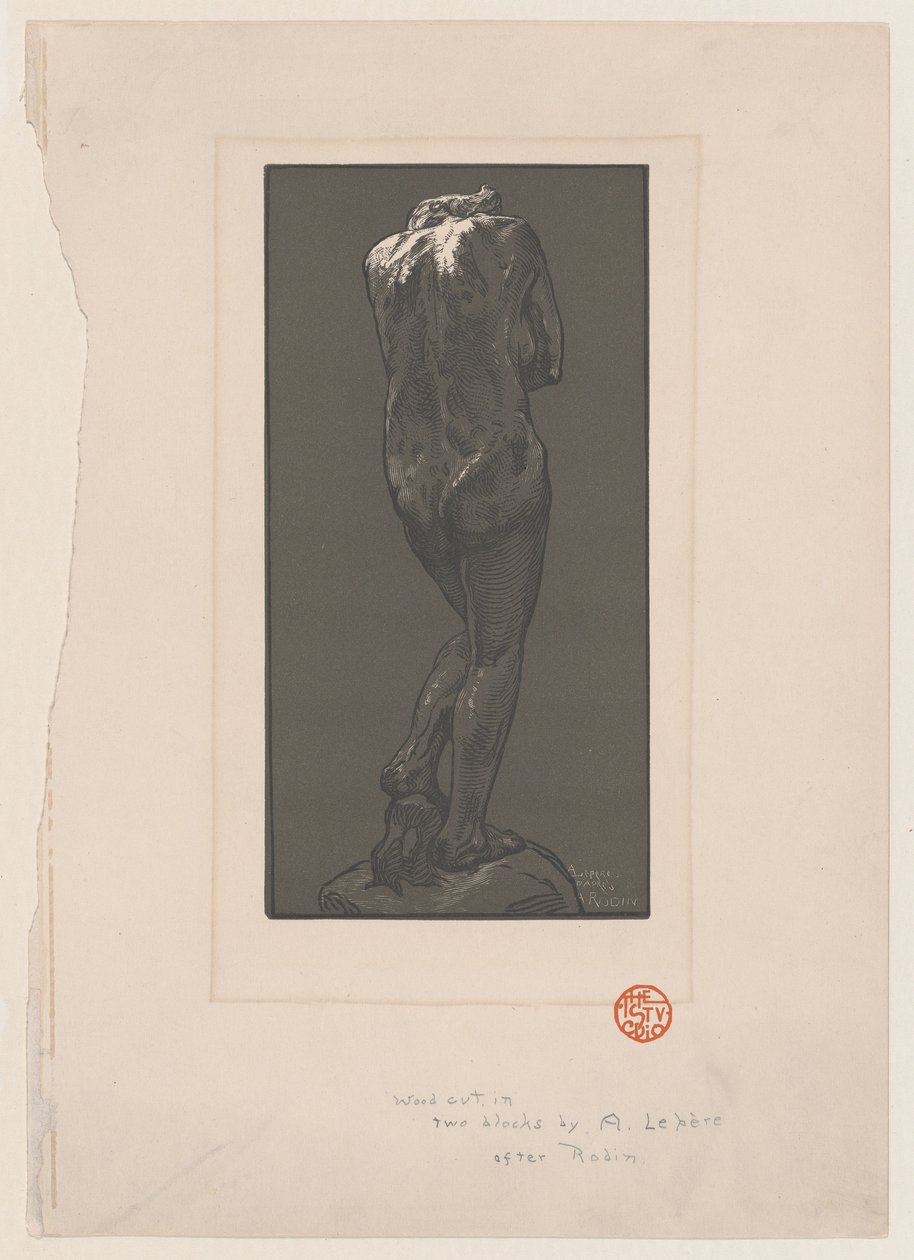 Statua nuda vista da dietro, ca. 1902 da Auguste Lepere