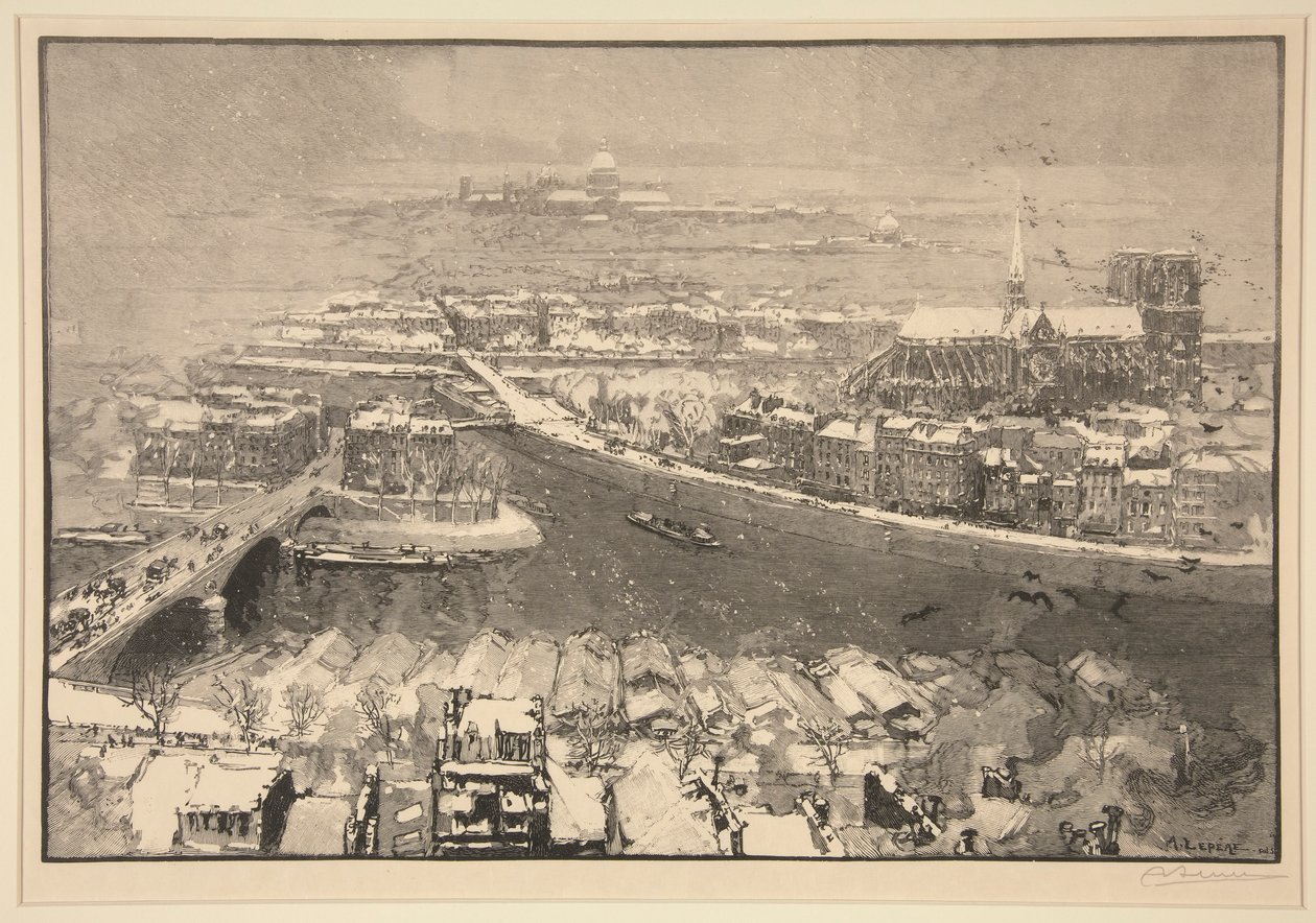 Parigi sotto la neve, vista dall