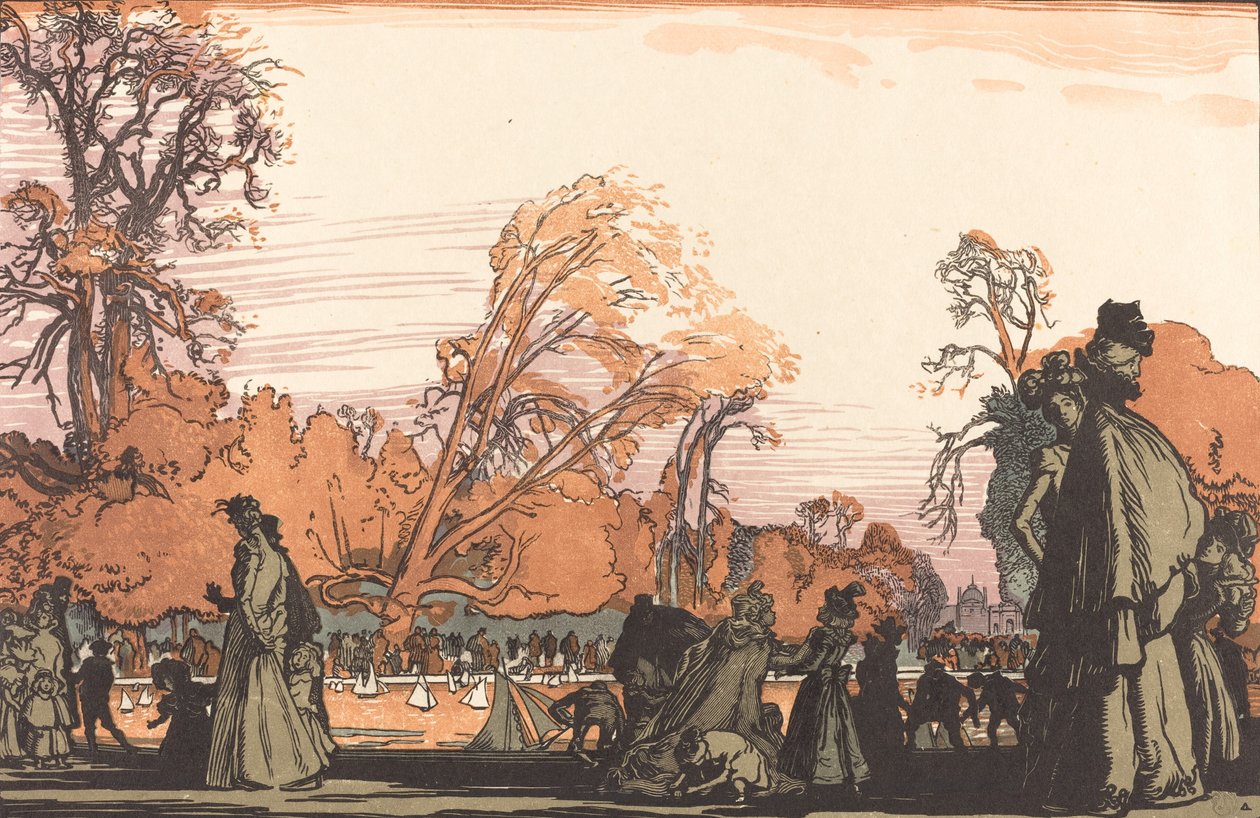 Lo stagno delle Tuileries, 1898 da Auguste Lepere