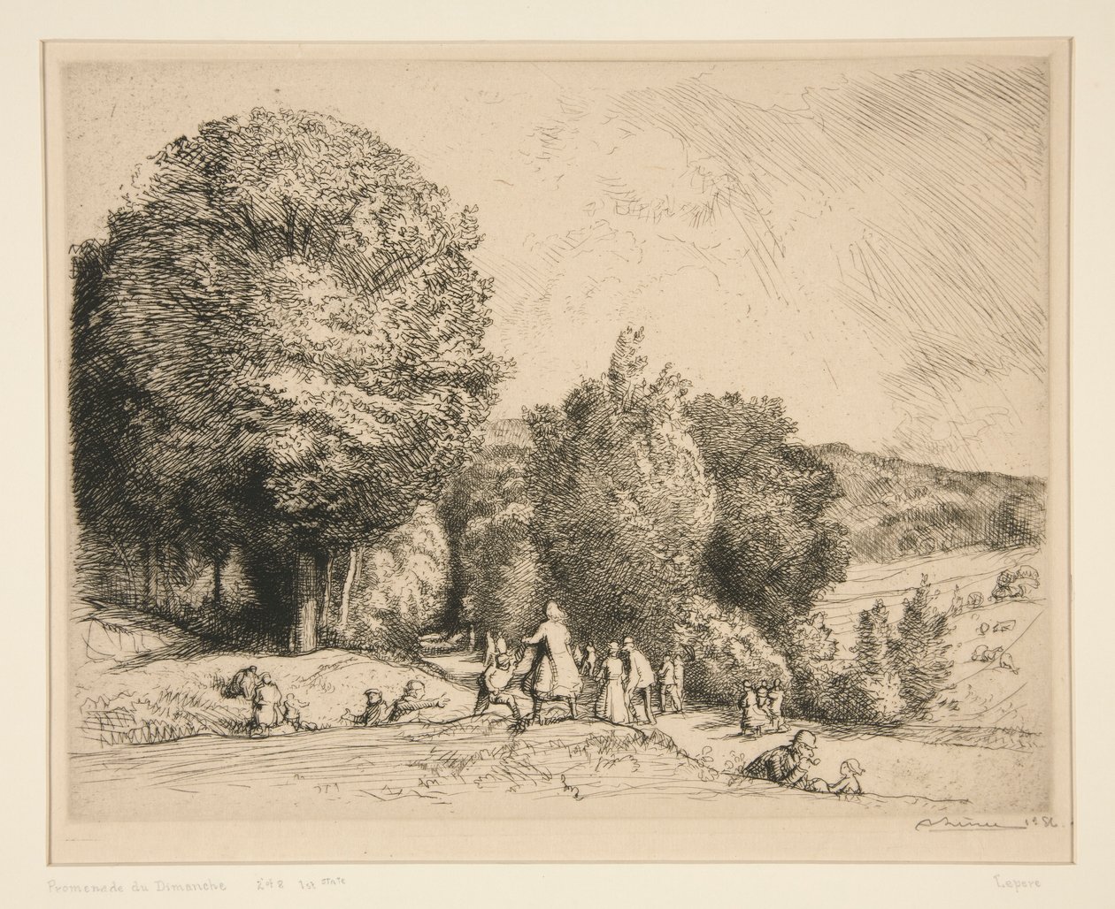 Passeggiata domenicale (Crecoeur-le-Grand) da Auguste Lepere