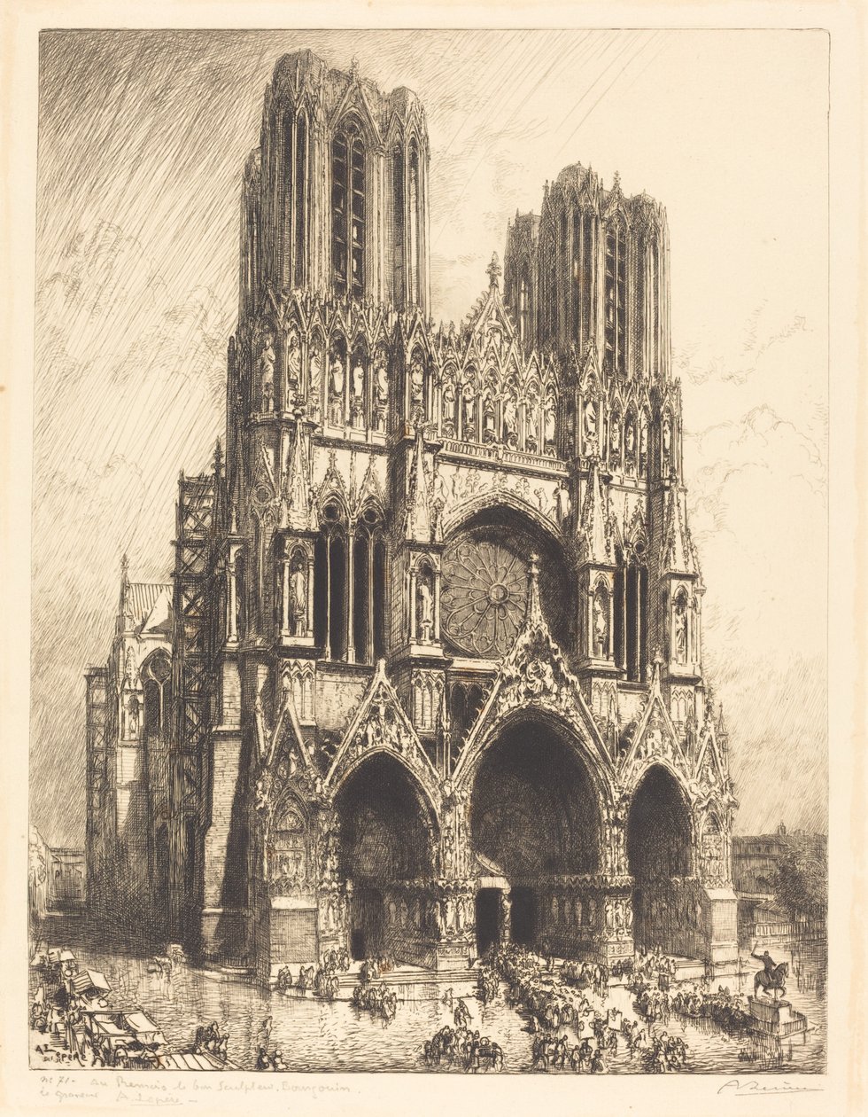 Cattedrale di Reims da Auguste Lepere
