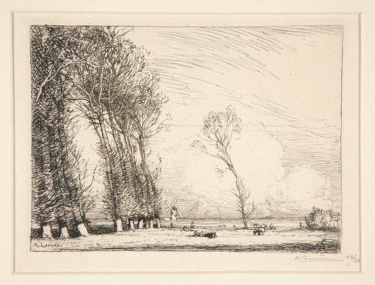 Tenda di pioppi (Vendee) da Auguste Lepere