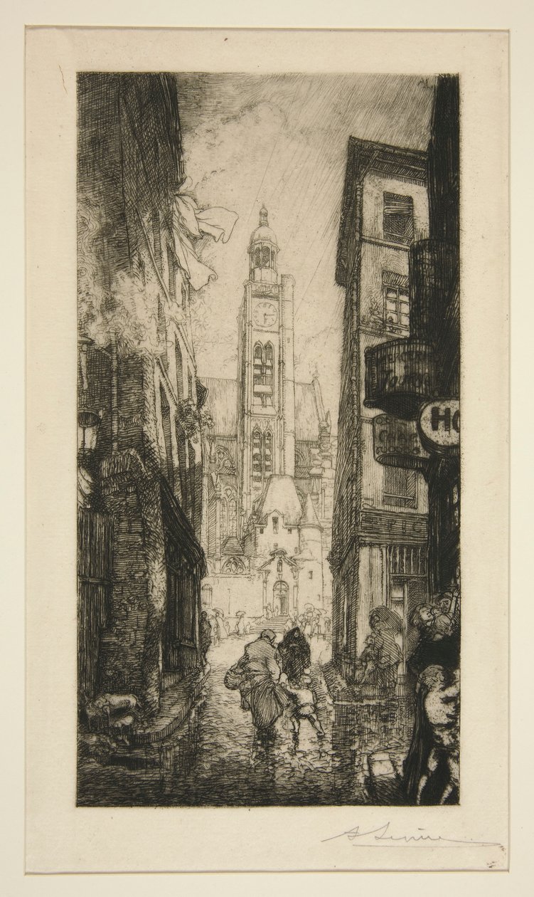 Rue de la Montagne Sainte-Geneviève, Parigi da Auguste Lepere