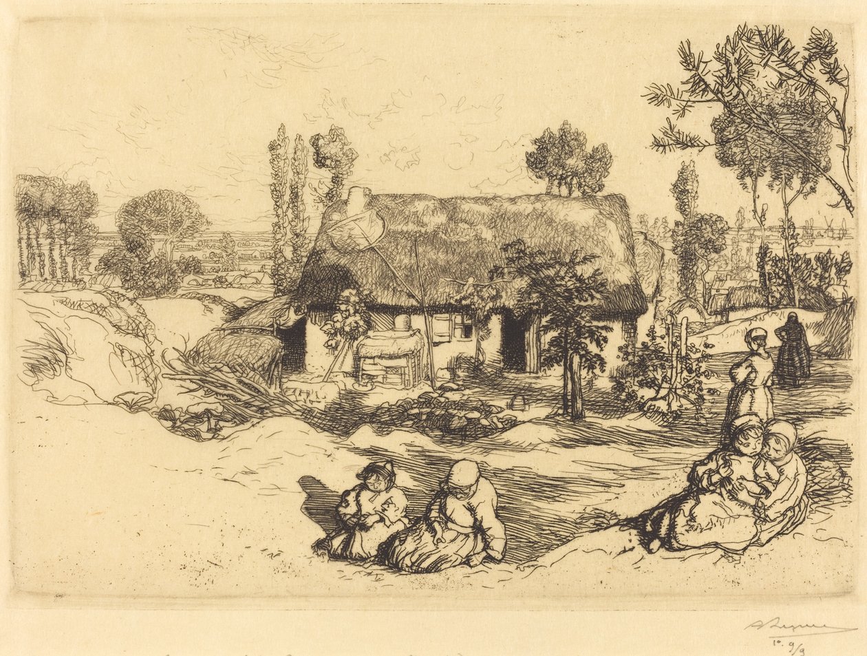 Rifugio per i poveri, Vandea (Le nid de pauvres, Vendee) da Auguste Lepere