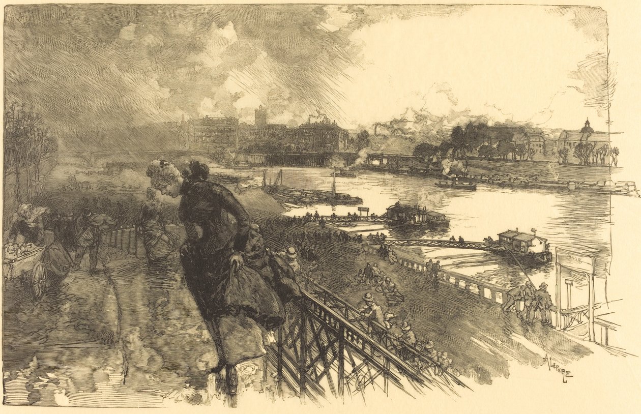 La Senna vicino al Ponte di Austerlitz da Auguste Lepere