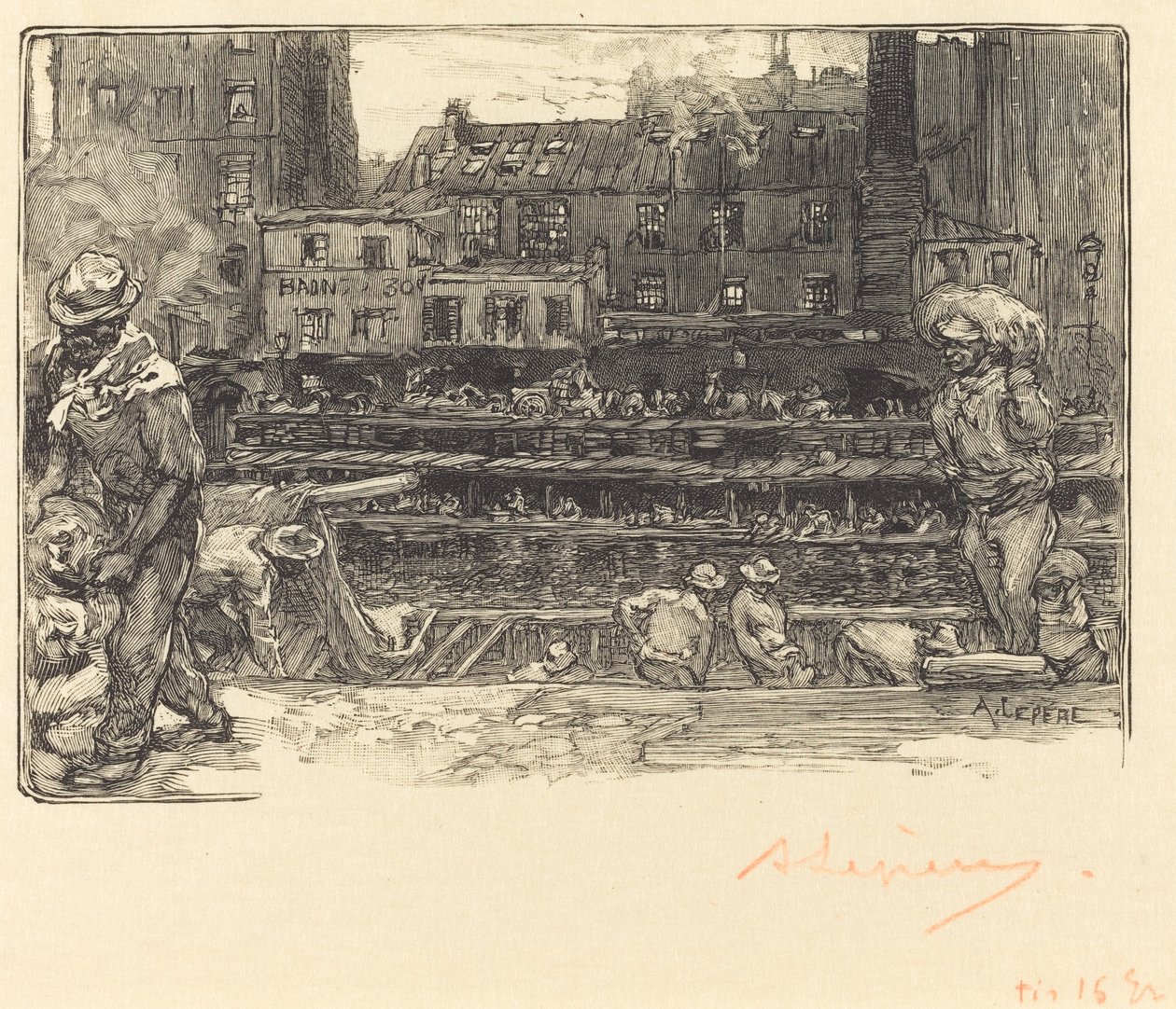 Scarico, Canal St. Martin da Auguste Lepere